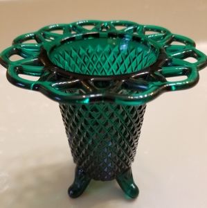 Vintage hobnail glass vase